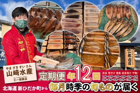 ＜定期便12回＞北海道産 旬の魚介 4～5種 お楽しみ定期便