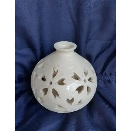 結晶釉　二重透かし花瓶_雑貨・日用品  家具・インテリア _【1212640】