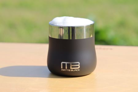 18-8ステンレス 二重構造 マットブラック フリーカップ約200ml