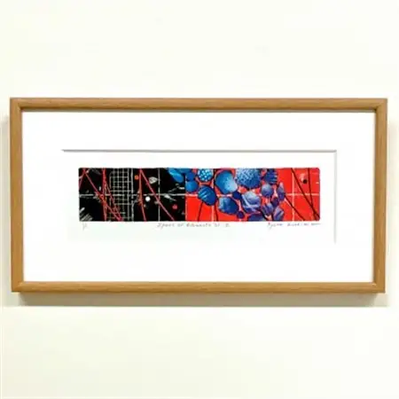 リトグラフ版画～Space of Elements[z]～ 1点　額装サイズ215mm×415mm【1340912】