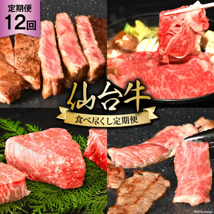 12回 定期便 亀山精肉店の本気！仙台牛食べ尽くし定期便 [気仙沼市物産振興協会 宮城県 気仙沼市 20565335]