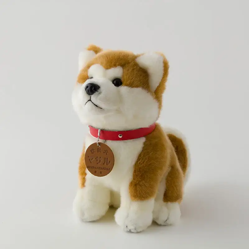 65P7302 秋田犬マサルぬいぐるみ　座りＭサイズ