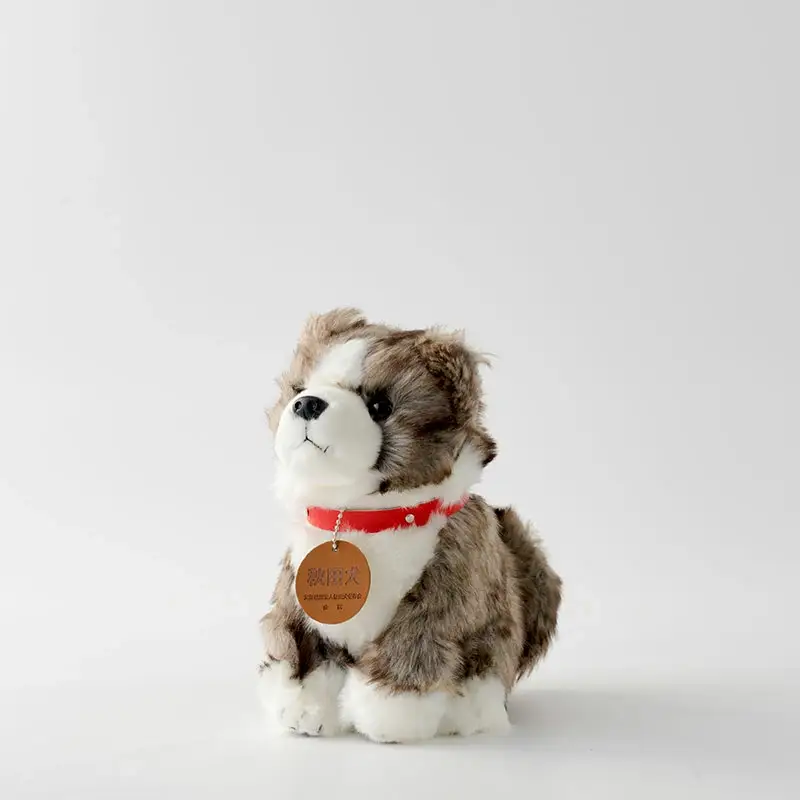 65P7306 秋田犬虎毛ぬいぐるみ　座りＭサイズ