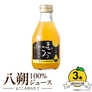 ZE6388n_【まごころ搾りたて】八朔 100%ジュース 180ml × 3本 化粧箱