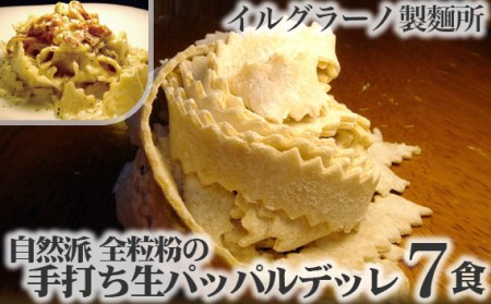自然派 全粒粉の手打ち生パッパルデッレ7食［No.021］