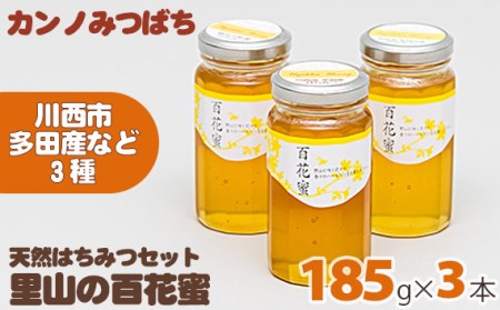 里山の百花蜜185gセット（天然はちみつセット）［No.034］