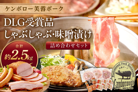 【DLGコンテスト2024金賞受賞】 ケンボロー芙蓉ポークDLG受賞品・しゃぶしゃぶ・味噌漬け詰め合わせセット 肉 豚肉 ロース 肩ロース バラ肉 しゃぶしゃぶ 味噌漬け ベーコン ウインナー セット 詰め合わせ 【002_1956】