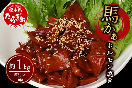 馬かぁホルモン焼 10個セット 約1kg 馬肉 熊本馬肉 馬肉ホルモン おつまみホルモン 冷凍ホルモン 馬ホルモン 大人気ホルモン 美味しいホルモン ホルモン ご家庭ホルモン 熊本馬肉ホルモン 人気ホルモン 絶品ホルモン 約100g×10 真空 小分け パック 031-0497