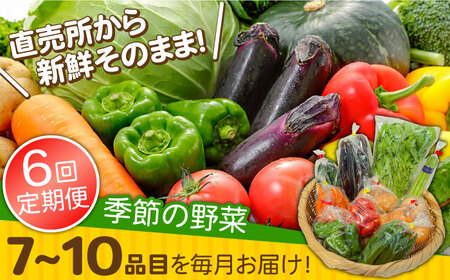 【6回定期便】直売所より発送！季節の野菜セット 7〜10品目 / 野菜定期便 / ながさき南部生産組合 [SBW004]