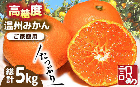 【2026年11月下旬-発送】【高糖度】 温州みかん 約5kg（傷もの） / みかん 訳あり ミカン 蜜柑 長崎県産みかん 糖度 果物 くだもの フルーツ ふるーつ 旬 家庭用 5kg / 南島原市 / 南島原果物屋 [SCV014]