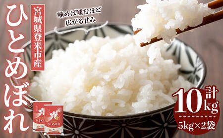 ≪令和7年産≫  ひとめぼれ 10kg (5kg×2袋)  登米市産 お米 おこめ 米 コメ 白米 ご飯 ごはん おにぎり お弁当 【登米ライスサービス株式会社】tm144