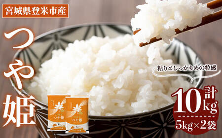 ≪令和7年産≫  つや姫 10kg (5kg×2袋)  登米市産 お米 おこめ 米 コメ 白米 ご飯 ごはん おにぎり お弁当 【登米ライスサービス株式会社】tm145