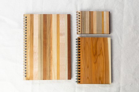 飛騨の木リングノート A5サイズ A6サイズ A7サイズ 3冊セット ノートブック 文房具 [Q1647x] 