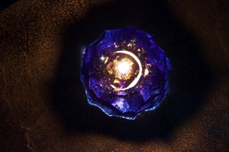 星取県キャンドル星降るミニキャンドル　ブルー【夜空】/　金木犀の香　神秘　癒し　１点もの　春の柚　0824