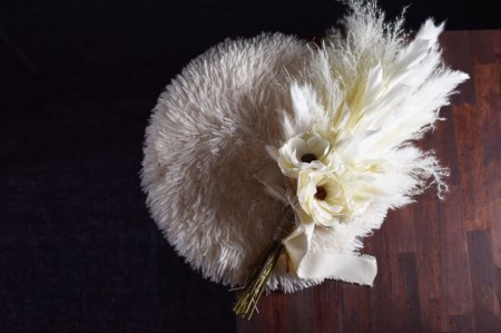 アネモネのスワッグ　shabby　White　ニュアンスブーケ　/　シック　可愛い　上品　春の柚　0828