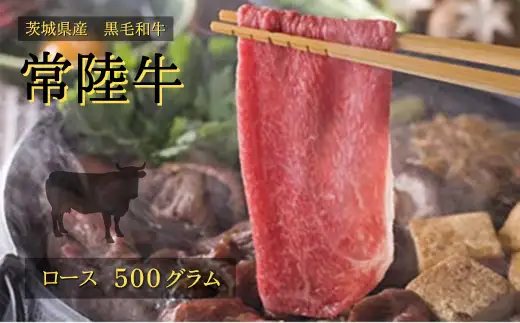 常陸牛 ロース 500g すきやき しゃぶしゃぶ