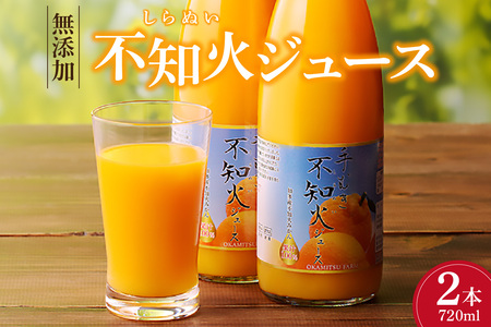 知多市産不知火ジュース　2本 果汁飲料 柑橘 無添加 みかんジュース 蜜柑ジュース オレンジジュース フルーツジュース ご当地ジュース 果物 ドリンク しらぬい でこぽん さわやか お取り寄せ 国産 愛知県 知多市 特産品