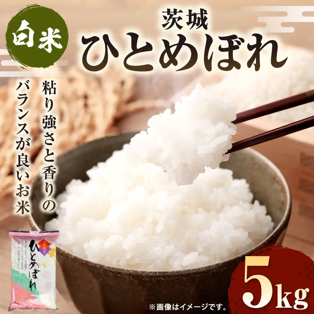 令和7年産 茨城ひとめぼれ 5kg 1袋 ひとめぼれ 白米 精米 ごはん お米 国産 茨城県産 守谷市 送料無料
