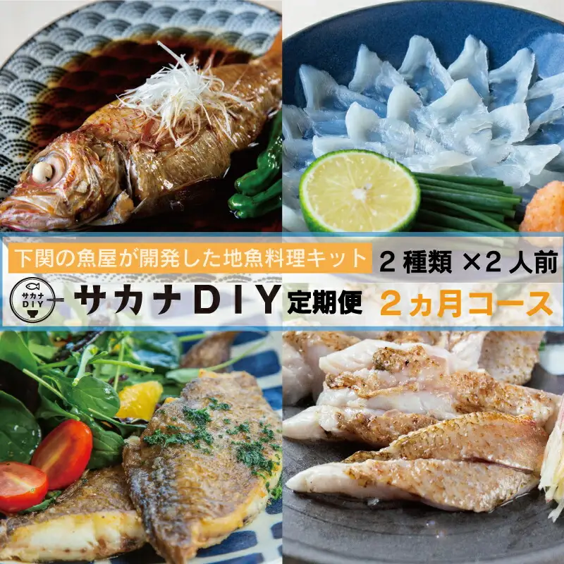 【定期便2回】 サカナDIY 定期便 冷凍 2人前 鮮魚 CX