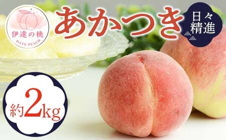 【2026年出荷分先行予約】福島県産 あかつき 約2㎏ (5～9玉) 酒井 幸吉  伊達の桃 桃 フルーツ 果物 もも モモ momo F20C-608