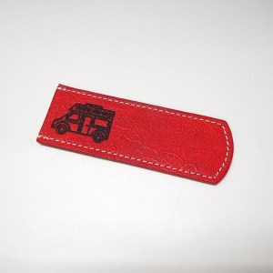 【1014-1_05】キャンピングカーロゴがお洒落！　牛革ハンドルカバー　RD