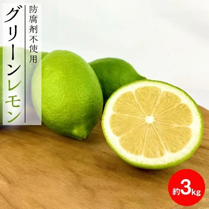 【レモン島から贈る】安心の国産グリーンレモン 3kg  2026年10月下旬より発送予定