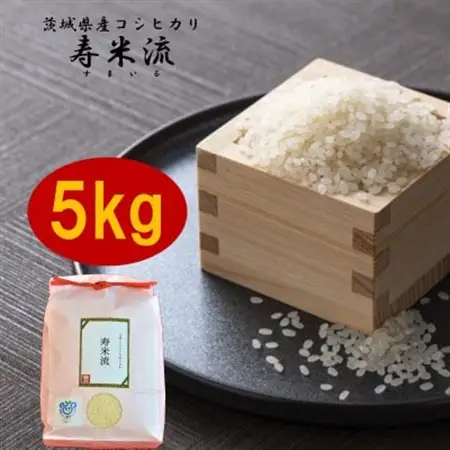 令和7年産　茨城県産コシヒカリ「寿米流(すまいる)」5kg_ 精米 米    コシヒカリ 米 こしひかり_【1130992】