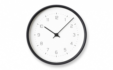 NEUT wall clock / ブラック（KK22-09 BK） 民芸品 工芸品 伝統技術 インテリア モダン クラシック 調和 ニュートラル 上質 天然 ホワイトアッシュ 時計 シンプル  FAD-1022