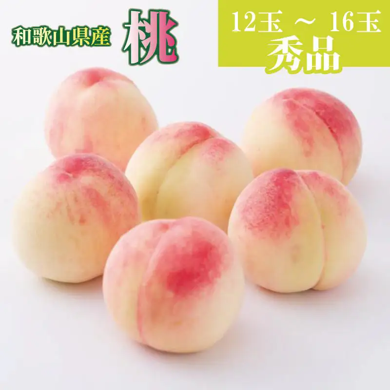 和歌山県産 桃 12玉～16玉 約4kg 秀品 2026年7月から2026年8月下旬発送予定 ［US37］
