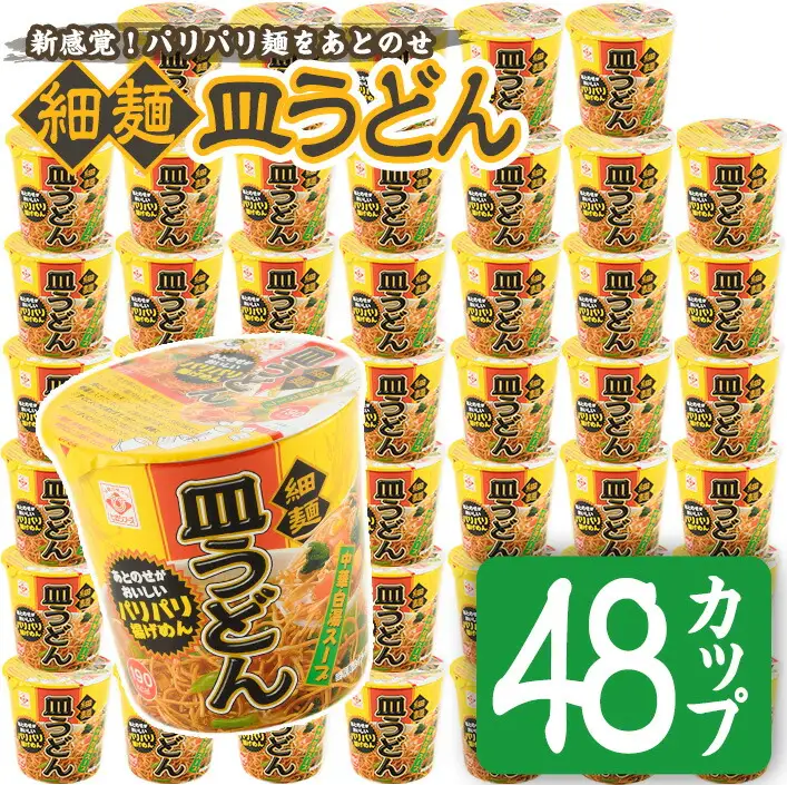 No.519 お好みで食べ方選べる♪カップ皿うどん(41.5g×48個)国産 九州産 鹿児島 日置市 特産品 特産 麺 めん 麺類 インスタント カップ麺 乾麺 ギフト 贈り物 贈答用 簡単調理【ヒガシマル】