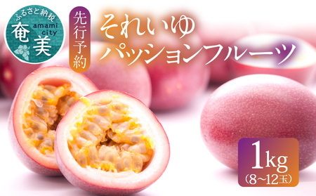 【 2026年 先行予約 】 それいゆ パッションフルーツ 1kg A006-001 果物 フルーツ パッション それいゆパッションフルーツ トロピカルフルーツ 南国フルーツ 先行受付 事前予約 事前受付 受付 予約 限定 芳醇 甘酸っぱい 完熟 農家直送 奄美大島産 ソレイユスマイル ふるさと納税 奄美市 おすすめ ランキング プレゼント ギフト