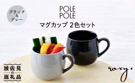【波佐見焼】マグカップ 2色セット （ブラック＆グレー） 食器 皿 【ROXY・HASAMI】 [SB142]  波佐見焼