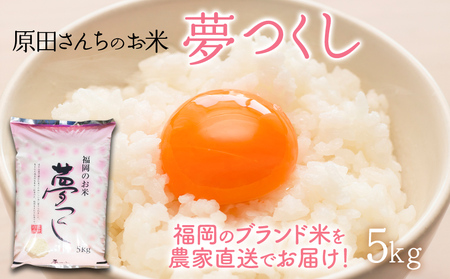 米 精米 令和7年産 夢つくし  5kg 福岡県産「原田さんちのお米」 ブランド米