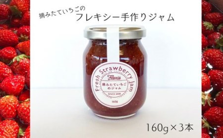 フレキシー手作りジャム【いちご】160g×3本