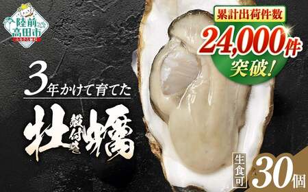 牡蠣 殻付き牡蠣 30個 【 三陸産 旬 産地直送 】