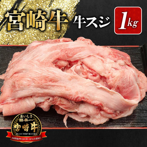 宮崎牛 牛すじ 1kg N0140-YA2293