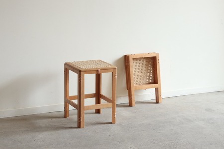 木製折り畳み椅子「patol stool」 籐張り(1脚) 家具 インテリア スツール イス 木 折りたたみ 和風 おしゃれ 人気 伝統 技法 受賞 【uj-CY008】【平山日用品店】