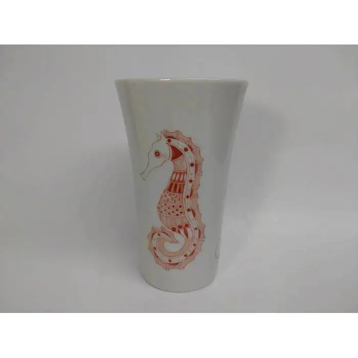 （タツノオトシゴ）フリーカップ 赤絵 九谷焼