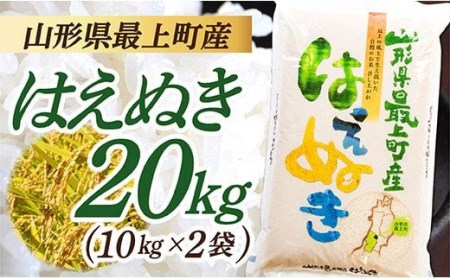 【令和7年産】　山形県産 はえぬき 20㎏ (10㎏×2袋)