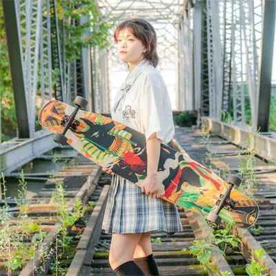 ロングスケートボード コンプリートデッキ アヌビス |    