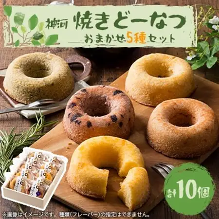神河 焼きどーなつ おまかせ5種/10個セット【1353597】