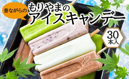 アイス もりやまのアイスキャンディー 30本入 セット 無添加 小郡 夏の風物詩 アイスキャンディー 4種 ミルク あずき チョコ 抹茶 デザート お楽しみ 