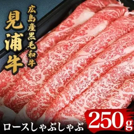 広島産黒毛和牛「見浦牛」のロースしゃぶしゃぶ(250g)【配送不可地域：離島】【1007250】