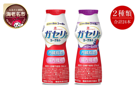 【2種詰め合わせ】飲むヨーグルト 雪印 メグミルク ガセリ菌SP株 24本 ベリー プレーン のむヨーグルト