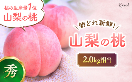朝どれ！直送！ 桃 2.0kg相当  山梨県産桃  AD-122