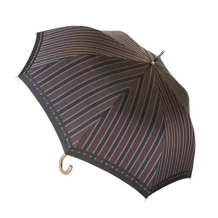 槙田商店【紳士長傘】Tie Stripe×Plain ワイン