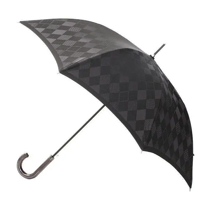 槙田商店【紳士長傘】monotone アーガイル《晴雨兼用》