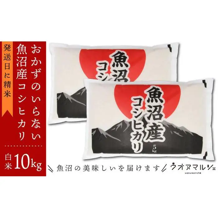 【令和７年産】おかずのいらない 魚沼産コシヒカリ　白米１０ｋｇ 令和７年産【銘柄米 ブランド米 精米 こしひかり コシヒカリ 魚沼産 新潟米 産地直送 お米 米 こめ コメ ご飯 御飯 ごはん】