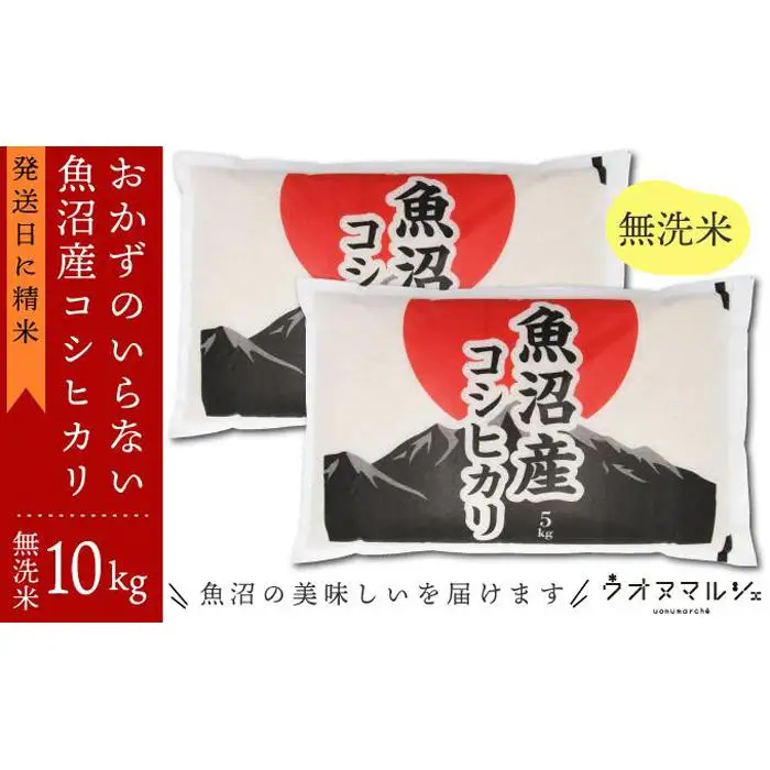 【令和７年産】おかずのいらない 魚沼産コシヒカリ　無洗米１０ｋｇ 令和７年産【銘柄米 ブランド米 無洗米 こしひかり コシヒカリ 魚沼産 新潟米 産地直送 お米 米 こめ コメ ご飯 御飯 ごはん】
