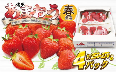 AT-004_【先行受付】博多あまおう4パック(春)『2～4月発送』